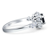 Vintage Style Round Natural Stone Flower Ring