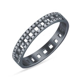Round CZ Filigree Band