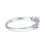 Round CZ Contour Band