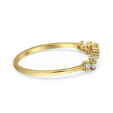 Round CZ Contour Band