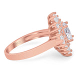 Floral Art Deco Halo Ring