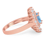 Floral Art Deco Halo Ring