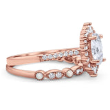 Art Deco Two Piece Oval Natural Stone Ring