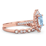 Art Deco Two Piece Oval Natural Stone Ring