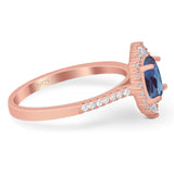 Art Deco Oval Natural Stone Wedding Ring