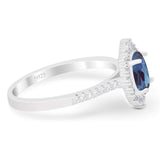 Art Deco Oval Natural Stone Wedding Ring