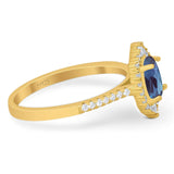 Art Deco Oval Natural Stone Wedding Ring