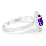 Art Deco Oval Natural Stone Wedding Ring