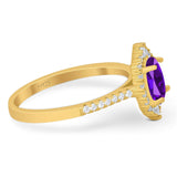 Art Deco Oval Natural Stone Wedding Ring