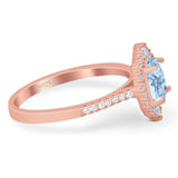 Art Deco Oval Natural Stone Wedding Ring