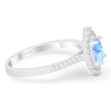 Art Deco Oval Natural Stone Wedding Ring