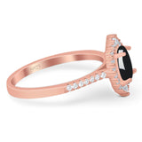 Art Deco Oval Natural Stone Wedding Ring