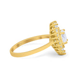 Floral Art Deco Cocktail Ring