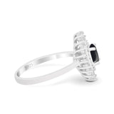 Floral Art Deco Cocktail Ring