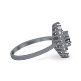 Floral Art Deco Cocktail Ring