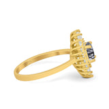 Floral Art Deco Cocktail Ring