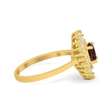 Floral Art Deco Cocktail Ring