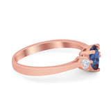 Pear Teardrop Natural Stone Trio Ring