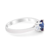 Pear Teardrop Natural Stone Trio Ring