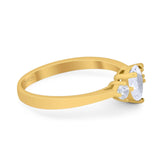 Pear Teardrop Natural Stone Trio Ring
