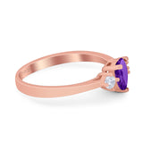 Pear Teardrop Natural Stone Trio Ring
