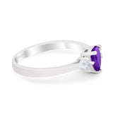 Pear Teardrop Natural Stone Trio Ring