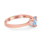 Pear Teardrop Natural Stone Trio Ring