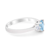 Pear Teardrop Natural Stone Trio Ring