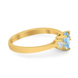 Pear Teardrop Natural Stone Trio Ring