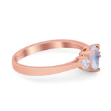 Pear Teardrop Natural Stone Trio Ring