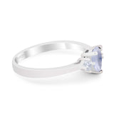 Pear Teardrop Natural Stone Trio Ring
