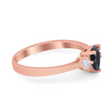 Pear Teardrop Natural Stone Trio Ring