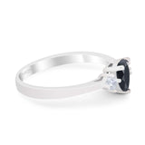 Pear Teardrop Natural Stone Trio Ring