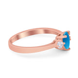 Pear Teardrop Natural Stone Trio Ring