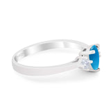 Pear Teardrop Natural Stone Trio Ring
