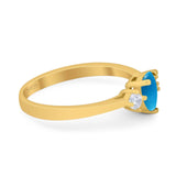 Pear Teardrop Natural Stone Trio Ring