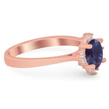 Art Deco Round Natural Stone Floral Ring