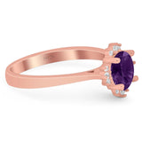 Art Deco Round Natural Stone Floral Ring