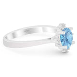 Art Deco Round Natural Stone Floral Ring