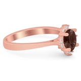 Art Deco Round Natural Stone Floral Ring