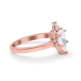 Pear Teardrop Natural Stone Floral Ring