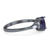 Oval Natural Stone Art Deco Ring