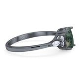 Oval Natural Stone Art Deco Ring