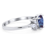 Art Deco Pear Teardrop Natural Stone Ring