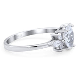 Art Deco Pear Teardrop Natural Stone Ring