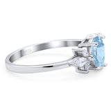 Art Deco Pear Teardrop Natural Stone Ring