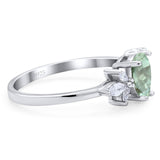 Art Deco Pear Teardrop Natural Stone Ring