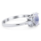 Art Deco Pear Teardrop Natural Stone Ring