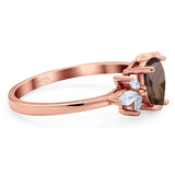 Art Deco Pear Teardrop Natural Stone Ring