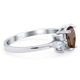 Art Deco Pear Teardrop Natural Stone Ring